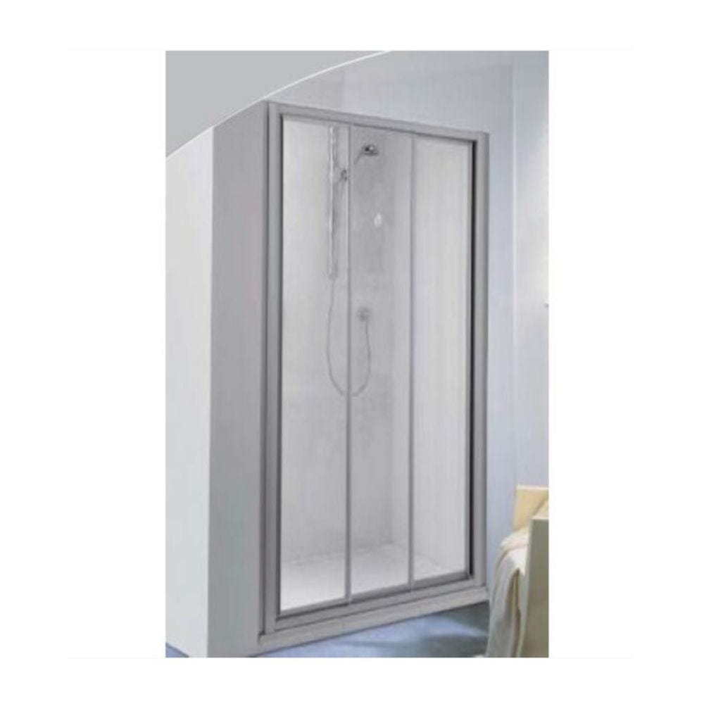 BD Palme Drive Skyvedør Nisje Hvit matt / 130cm / Klart glass Palme Dusjnisje GRO-6307661