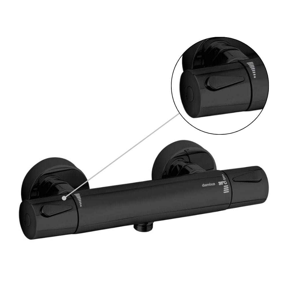 Damixa Hendel for Silhouet dusjtermostat Svart matt Damixa Tilbehør blandebatteri KO-0321761