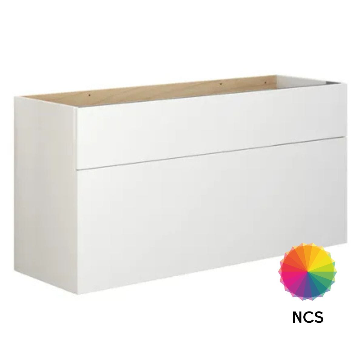 Dansani Calidris Glatt Servantskap D40cm 2 skuff ekstra høy underskuff NCS farge / 120cm Dansani Servantskap DA-C14-1099