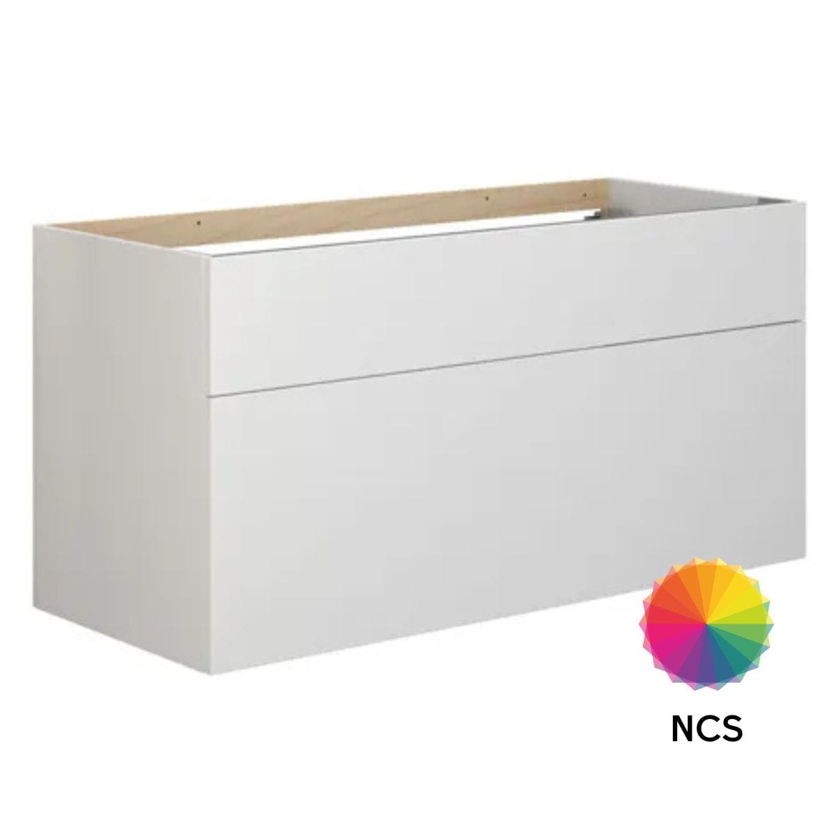 Dansani Calidris Glatt Servantskap D50cm 2 skuff ekstra høy underskuff NCS farge / 120cm dobbel Dansani Servantskap DA-C30-1099