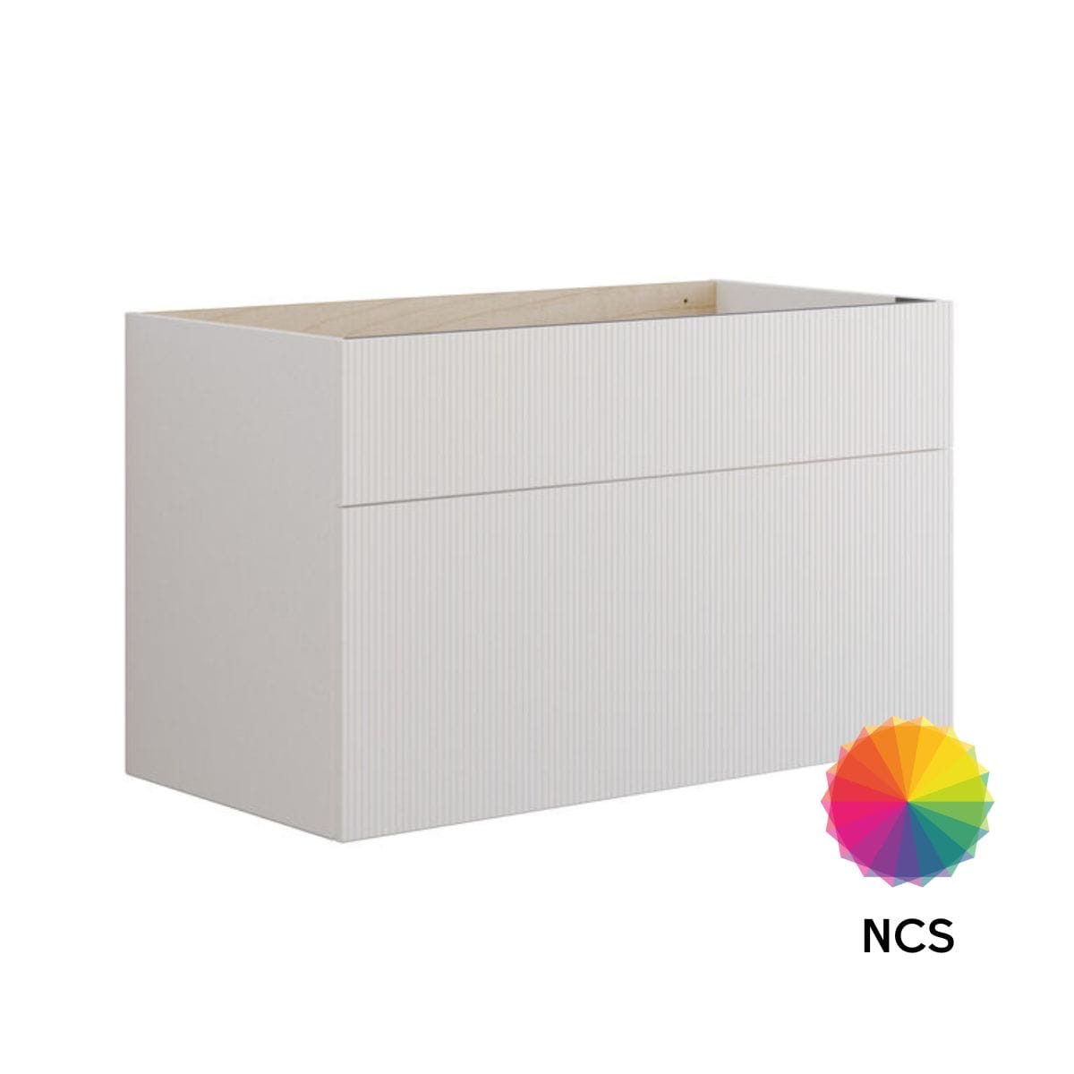 Dansani Calidris Rillet Servantskap D50cm 2 skuff ekstra høy underskuff NCS farge / 100cm Dansani Servantskap DA-C28-C099
