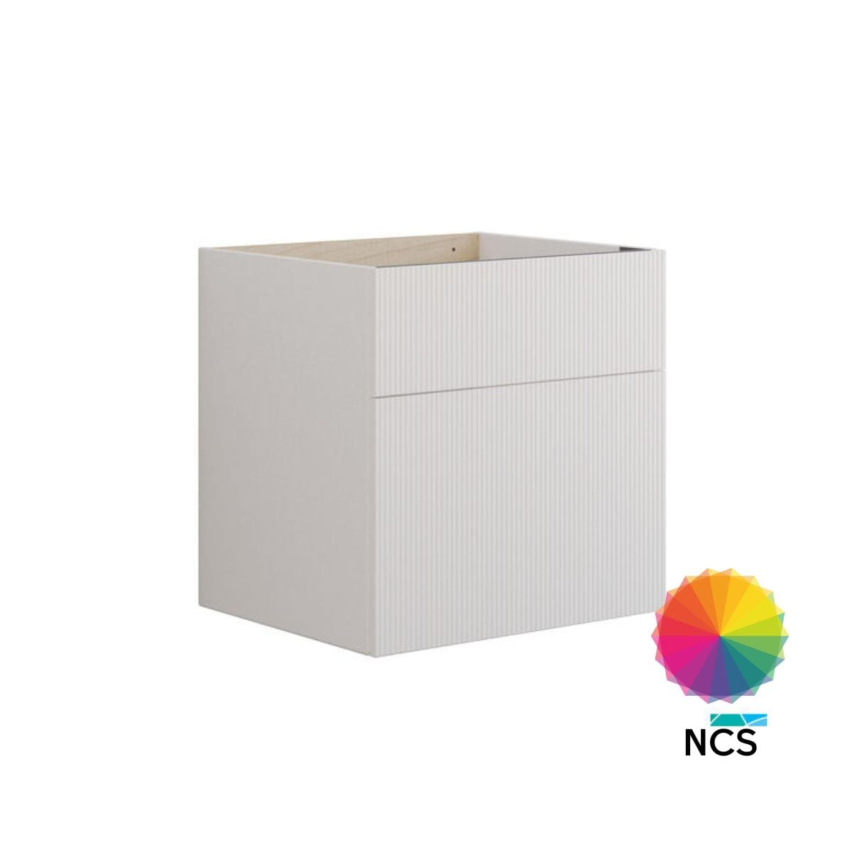 Dansani Calidris Rillet Servantskap D50cm 2 skuff ekstra høy underskuff NCS farge / 60cm Dansani Servantskap DA-C26-C099