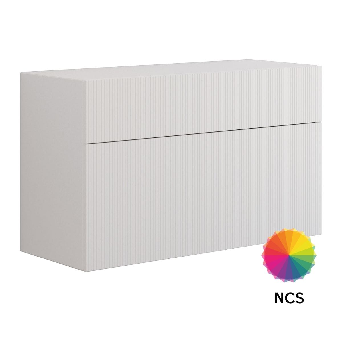 Dansani Calidris Rillet Skap 2 skuff D40cm Ekstra høy underskuff NCS farge / 100cm Dansani Sideskap bad DA-C50-C099