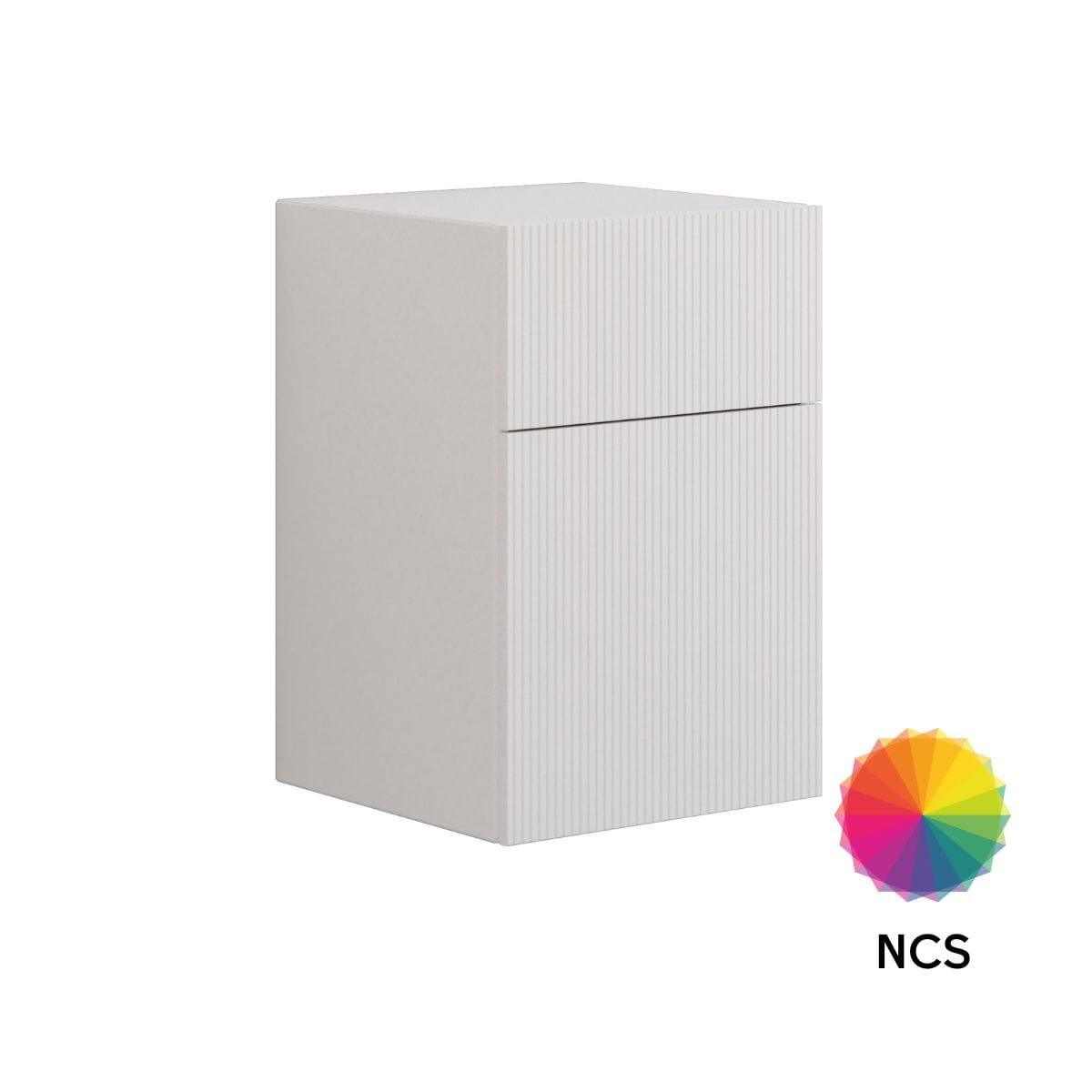 Dansani Calidris Rillet Skap 2 skuff D40cm Ekstra høy underskuff NCS farge / 40cm Dansani Sideskap bad DA-C47-C099