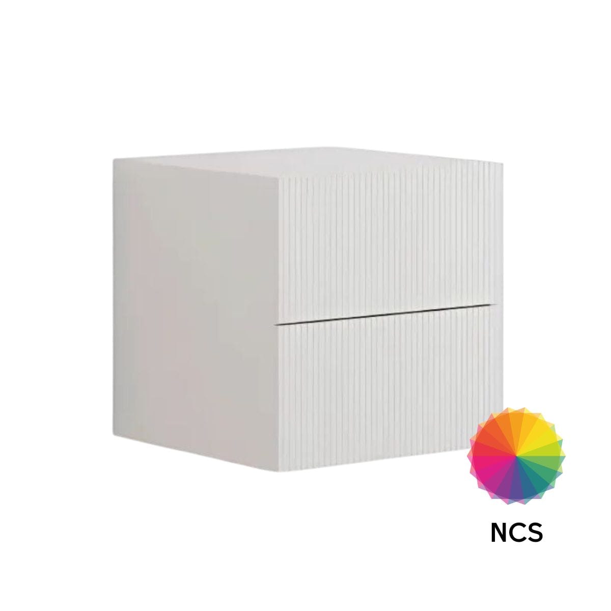 Dansani Calidris Rillet Skap 2 skuff D40cm NCS farge / 40cm Dansani Sideskap bad DA-C43-C099