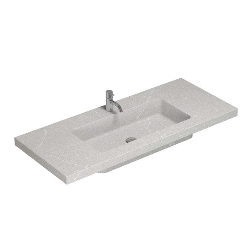 Dansani Calidris Unique Silestone servant måltilpasset D50,5 H1,2cm Desert silver / 140cm Dansani Baderomsservant DA-631714413