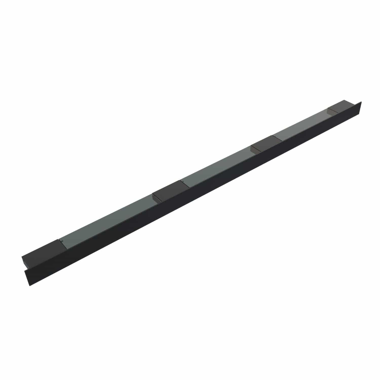 Dansani Illumi hylle med stikkontakt E, USB stik Svart matt / 200cm Dansani Baderomshylle DA-190304812