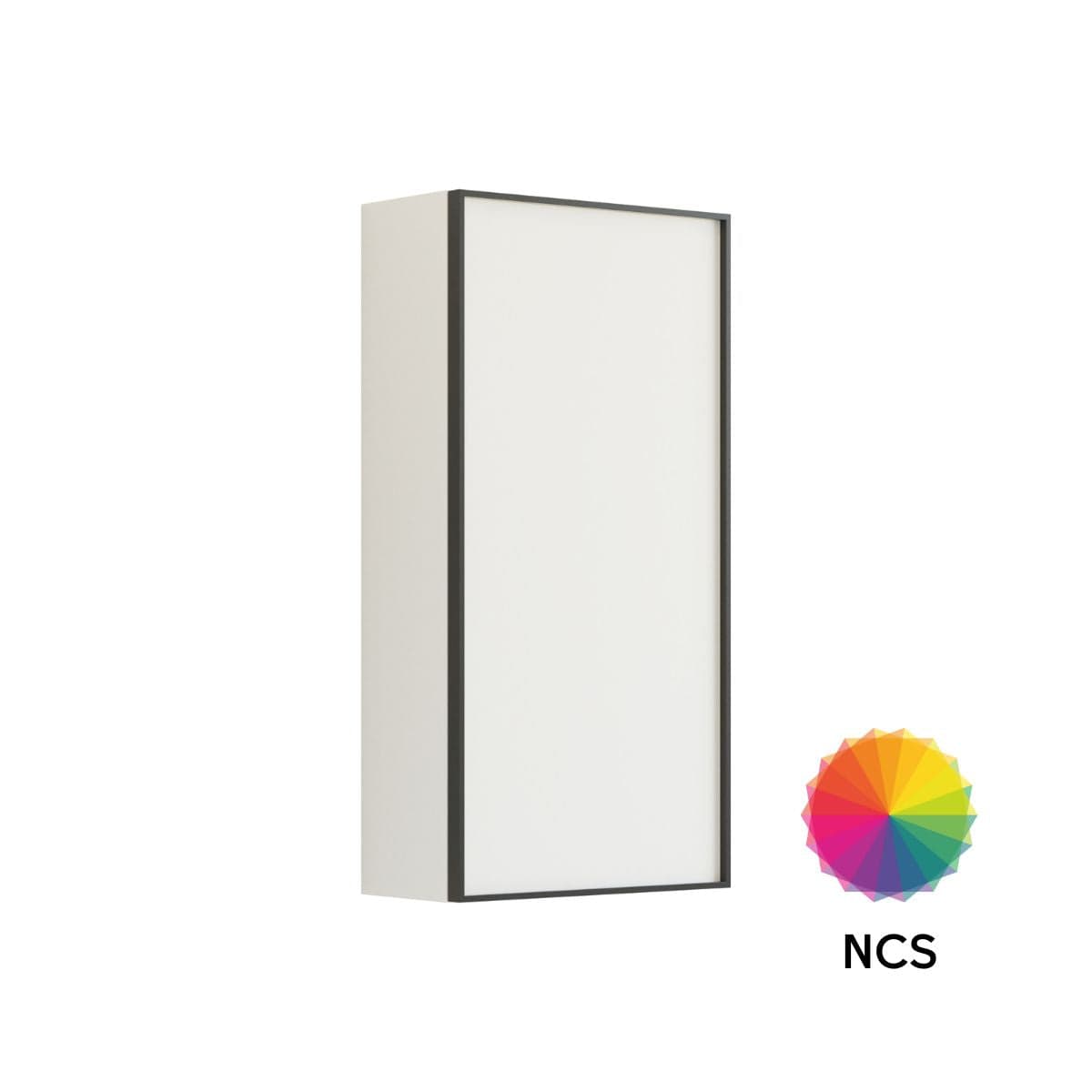 Dansani Inzo Alu-ramme svart Overskap 1 dør B40xH80xD19cm NCS farge / Høyre hengslet Dansani Sideskap bad DA-U42-8199