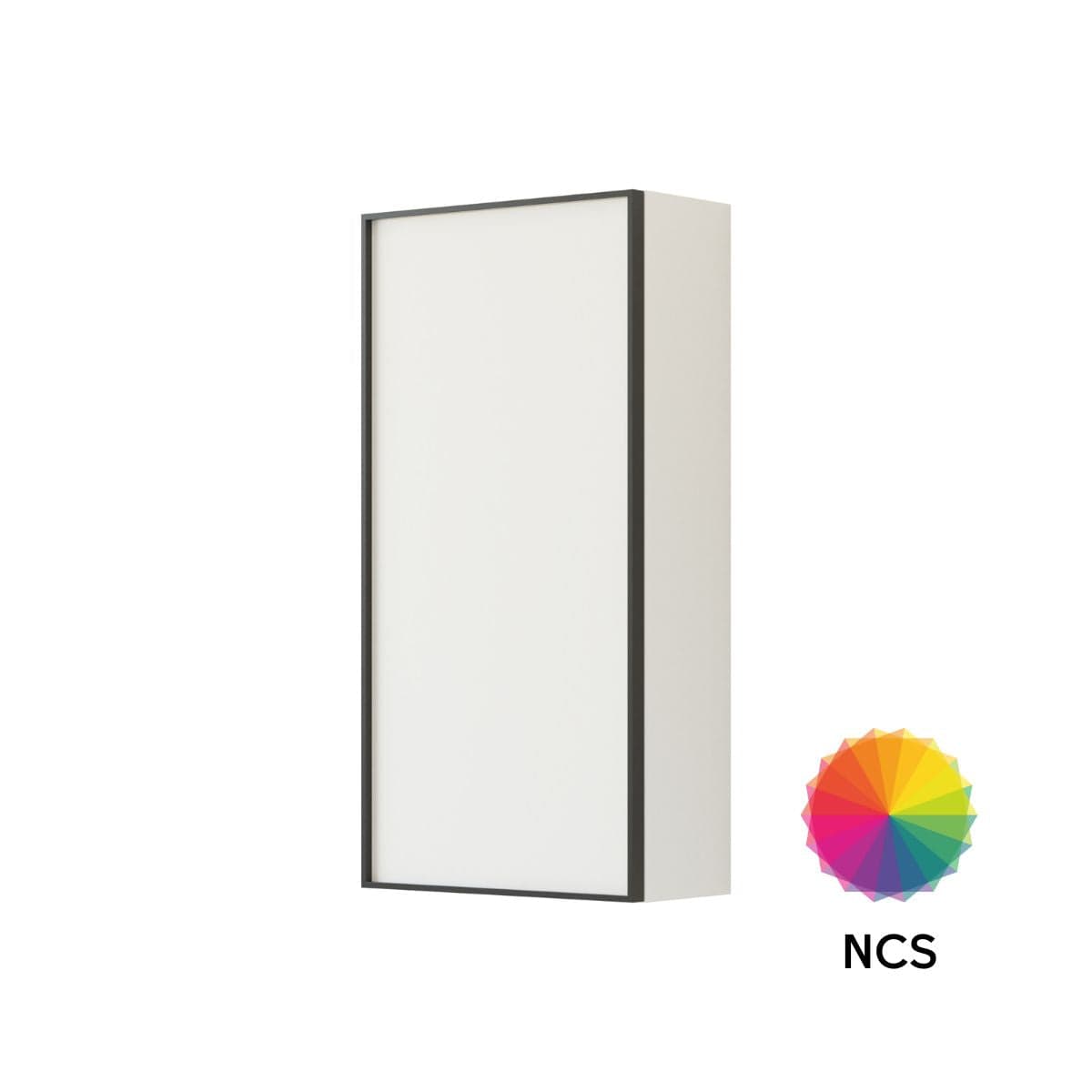 Dansani Inzo Alu-ramme svart Overskap 1 dør B40xH80xD19cm NCS farge / Venstre hengslet Dansani Sideskap bad DA-U42-8299