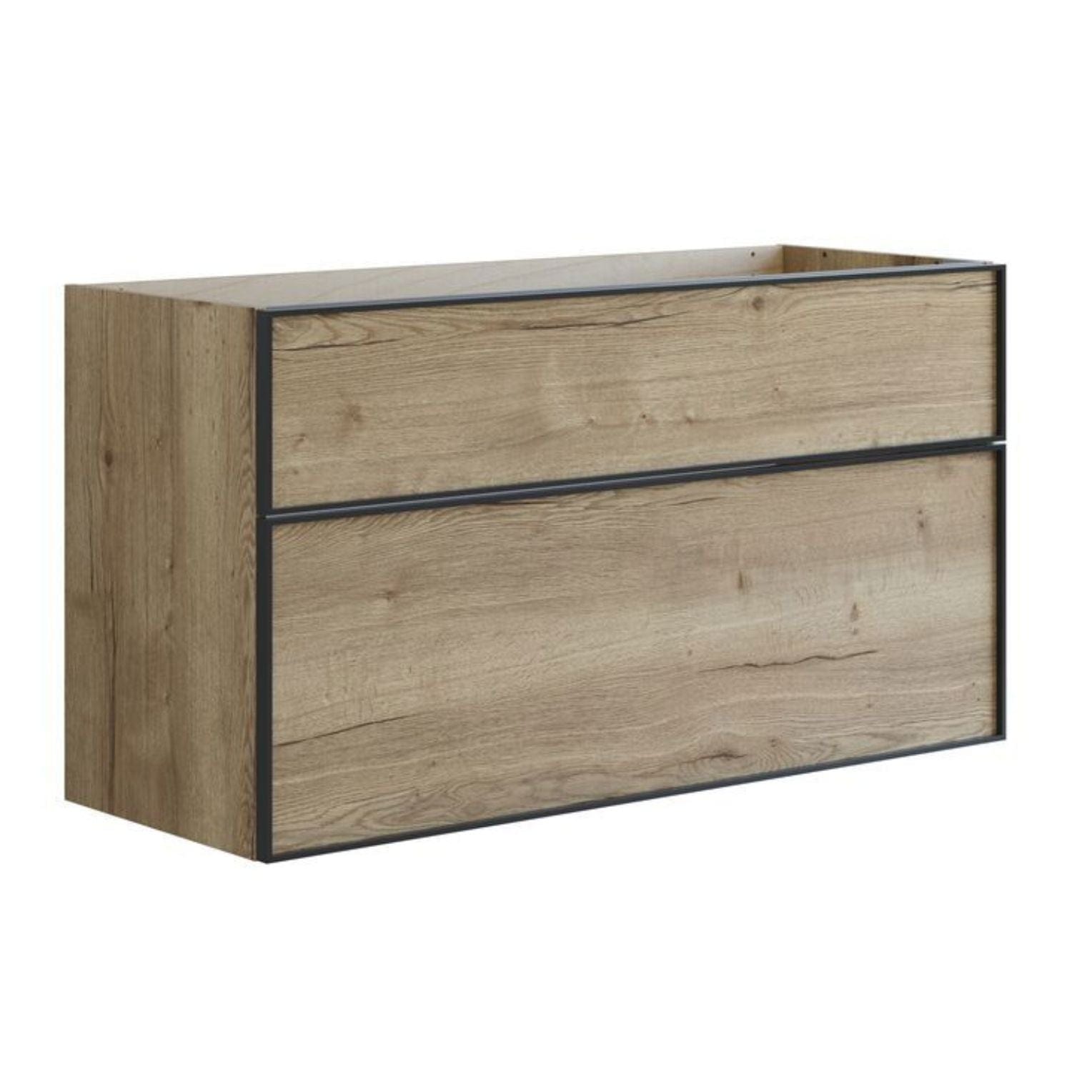 Dansani Inzo Alu-ramme svart Servantskap med ekstra stor underskuff Natur eik / 120cm dobbel Dansani Servantskap DA-U28-8049