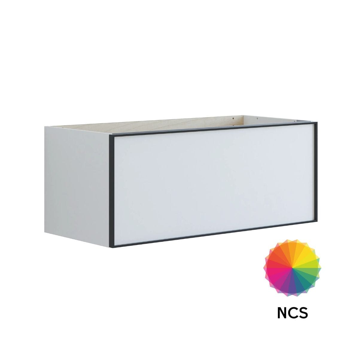 Dansani Inzo Alu-ramme svart Underskap 1 skuff B60-120xH40xD44cm NCS farge / 100cm Dansani Sideskap bad DA-U31-8099