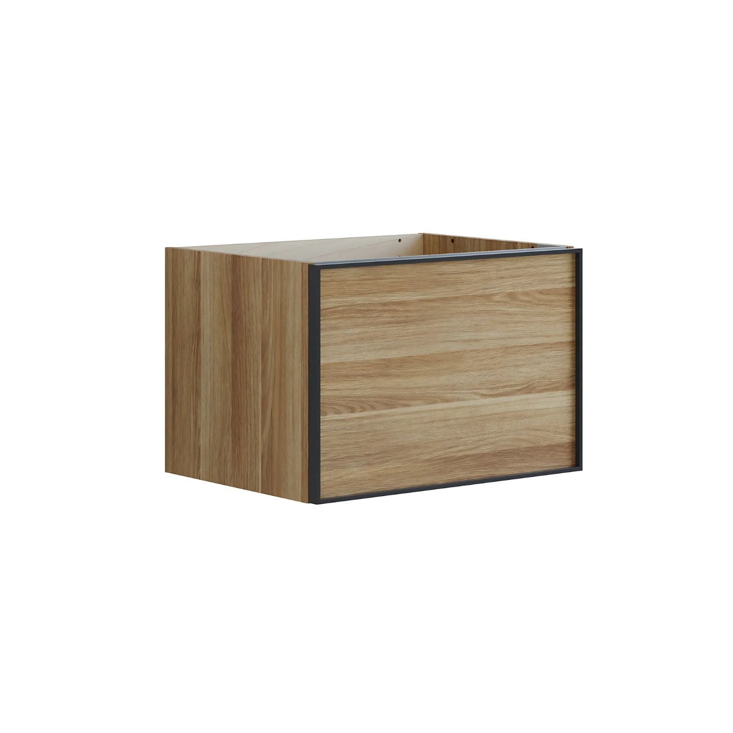 Dansani Inzo Alu-ramme svart Underskap 1 skuff B60-120xH40xD44cm Varm eik / 60cm Dansani Sideskap bad DA-U29-8055