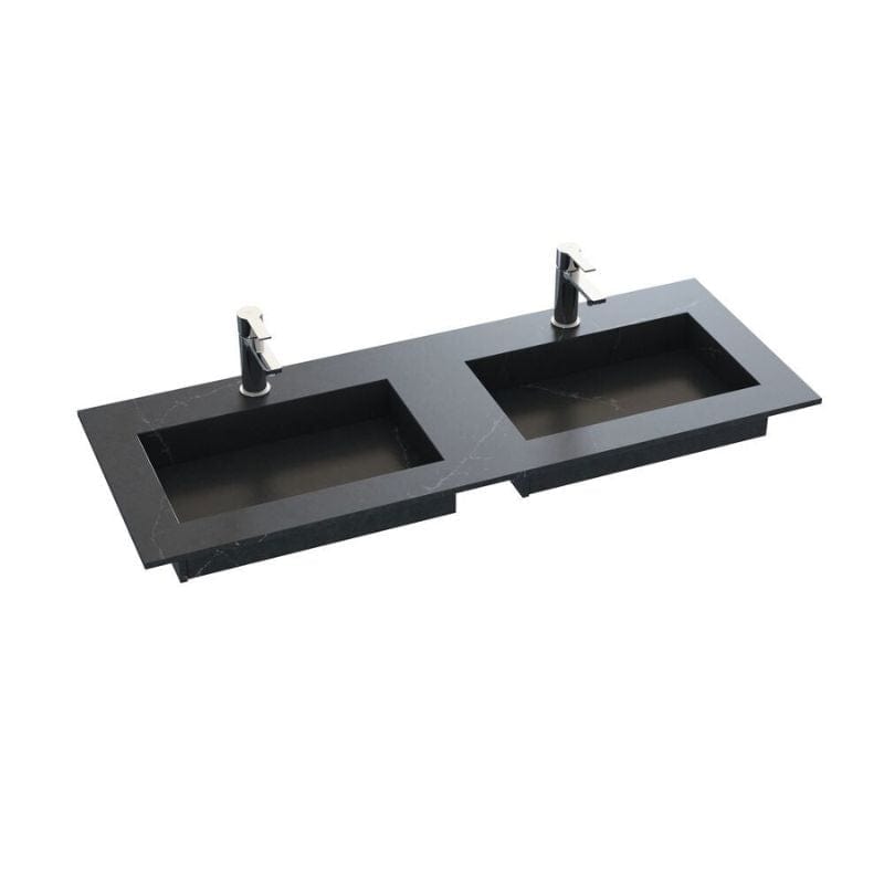 Dansani Inzo Angular Servant mål D45,50cm Charcoal Soapstone / 200-219cm dobbel Dansani Møbelservant DA-338820515