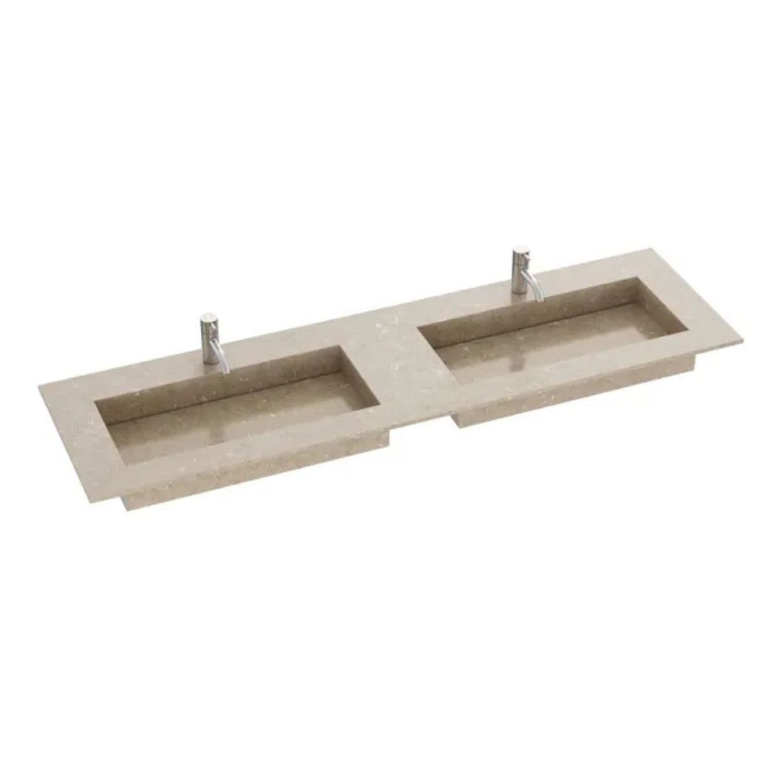 Dansani Inzo Angular Servant Måltilpasset D45,50cm - Silestone Coral clay / 200-219cm dobbel Dansani Møbelservant DA-338820519
