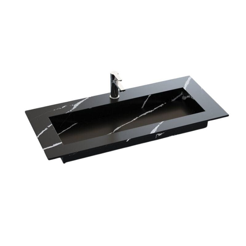 Dansani Inzo Angular Servant Måltilpasset D45,50cm - Silestone Eternal Marquina / 100-119cm Dansani Møbelservant DA-338810416