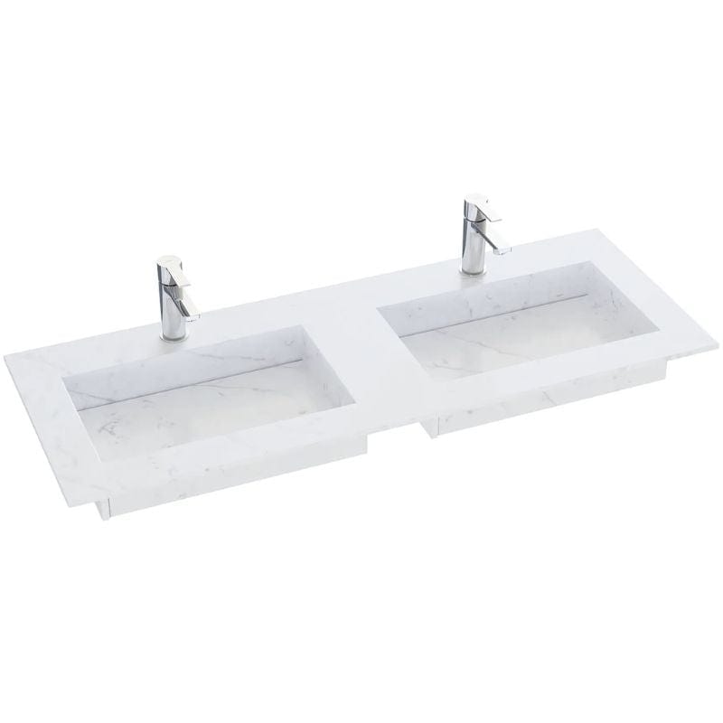 Dansani Inzo Angular Servant Måltilpasset D45,50cm - Silestone Eternal Statuario / 220-240cm dobbel Dansani Møbelservant DA-338822512