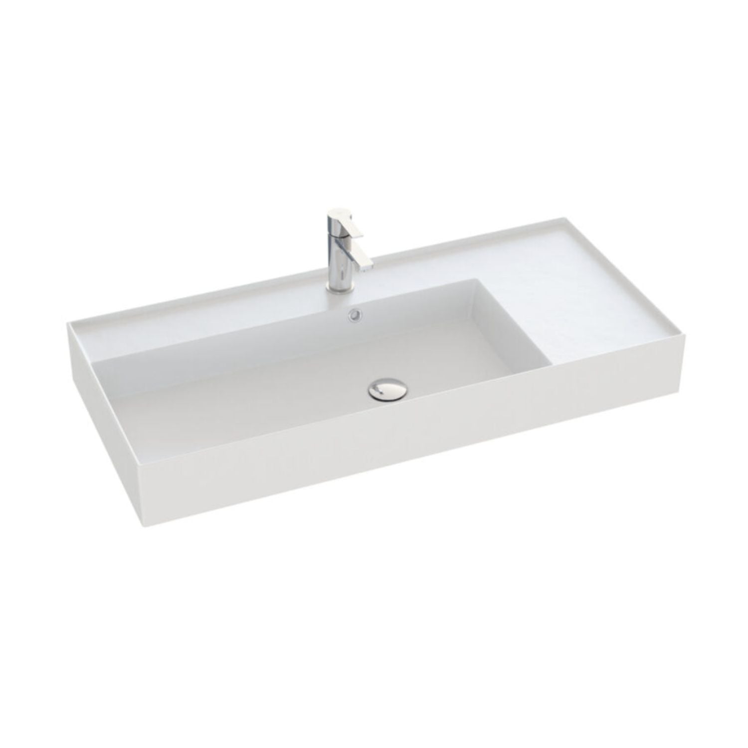 Dansani Inzo Azym Servant B60-120xH12,5xD46 cm Hvit / 100cm / Venstre Dansani Baderomsservant DA-101610303