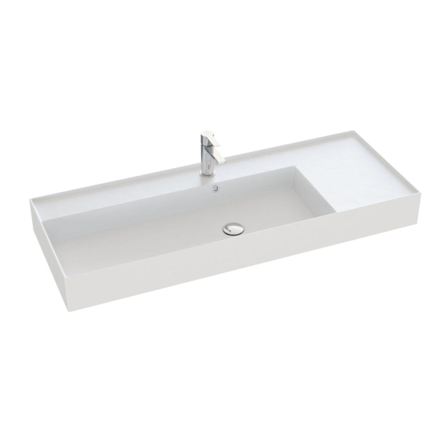 Dansani Inzo Azym Servant B60-120xH12,5xD46 cm Hvit / 120cm / Venstre Dansani Baderomsservant DA-101612303