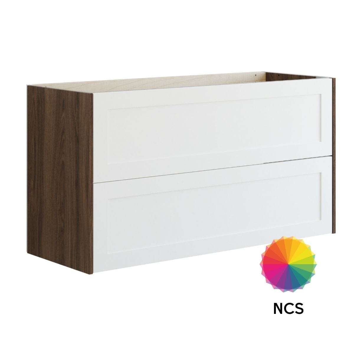 Dansani Inzo Classic Ramme Servantskap 2 skuff B60-120xH64xD44cm Brun eik/NCS farge / 120cm Dansani Servantskap DA-T09-3093