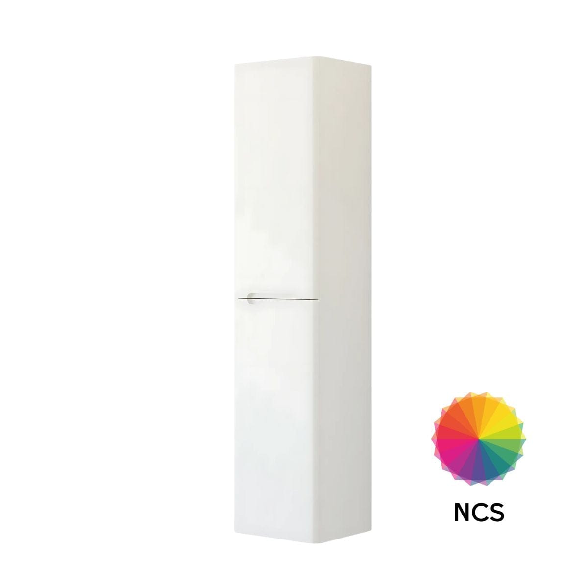 Dansani Inzo Integrert Høyskap 2 dør B40xH176xD35cm NCS farge / 40cm / Versjon A venstre hengslet Dansani Høyskap bad DA-R14-A299