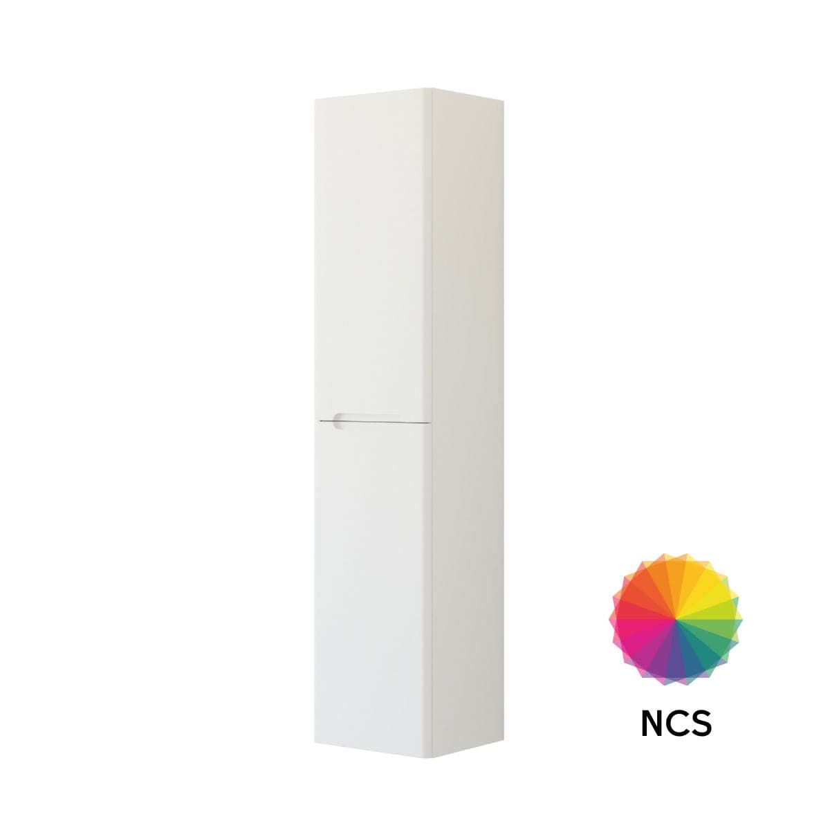 Dansani Inzo Integrert Høyskap 2 dør B40xH176xD35cm NCS farge / 40cm / Versjon C venstre hengslet Dansani Høyskap bad DA-R16-A299