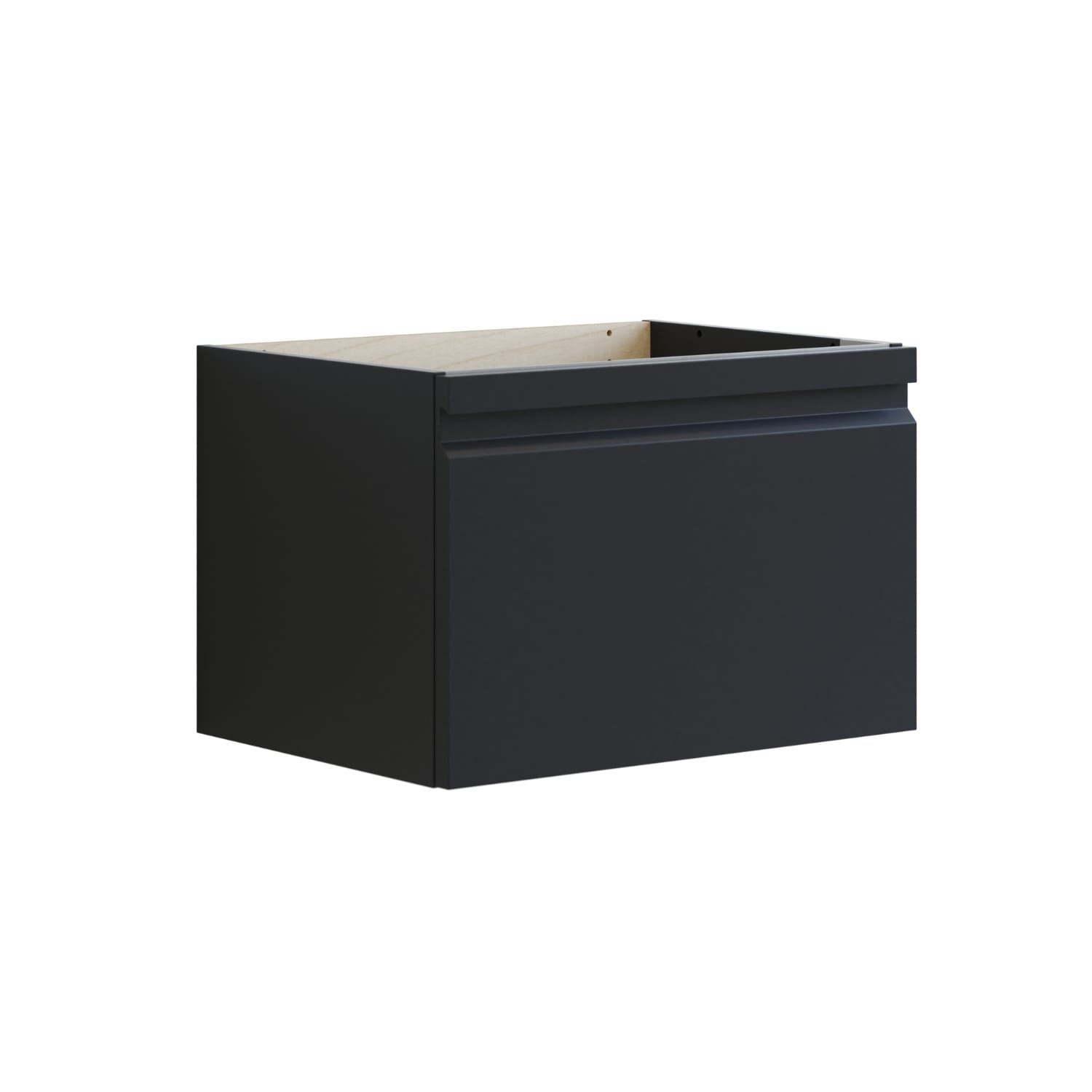 Dansani INZO Urban Underskap med Integrert Grep 1 skuff B60-120xH40xD44cm Svart gummi / 60cm Dansani Sideskap bad DA-U29-2037