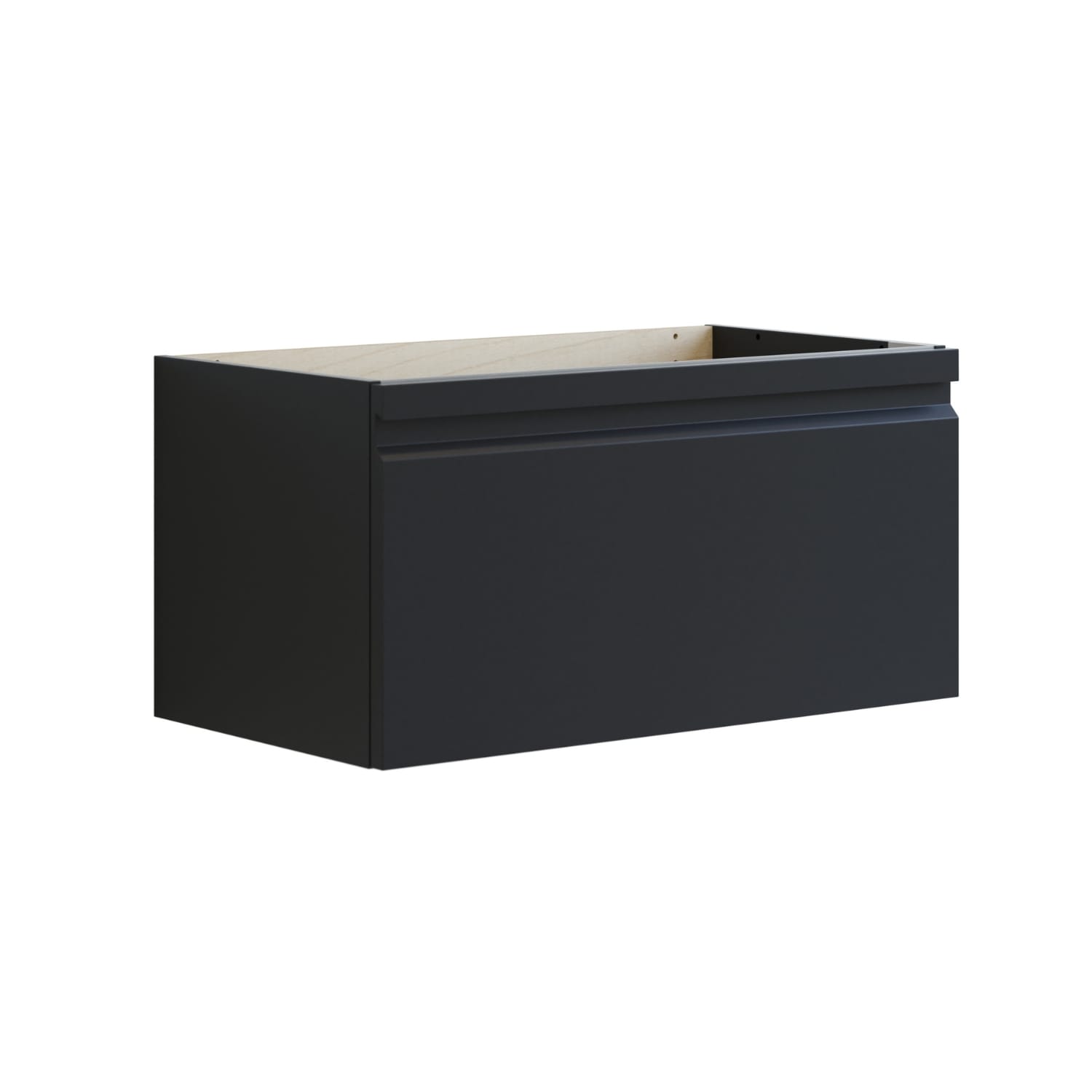 Dansani INZO Urban Underskap med Integrert Grep 1 skuff B60-120xH40xD44cm Svart gummi / 80cm Dansani Sideskap bad DA-U30-2037
