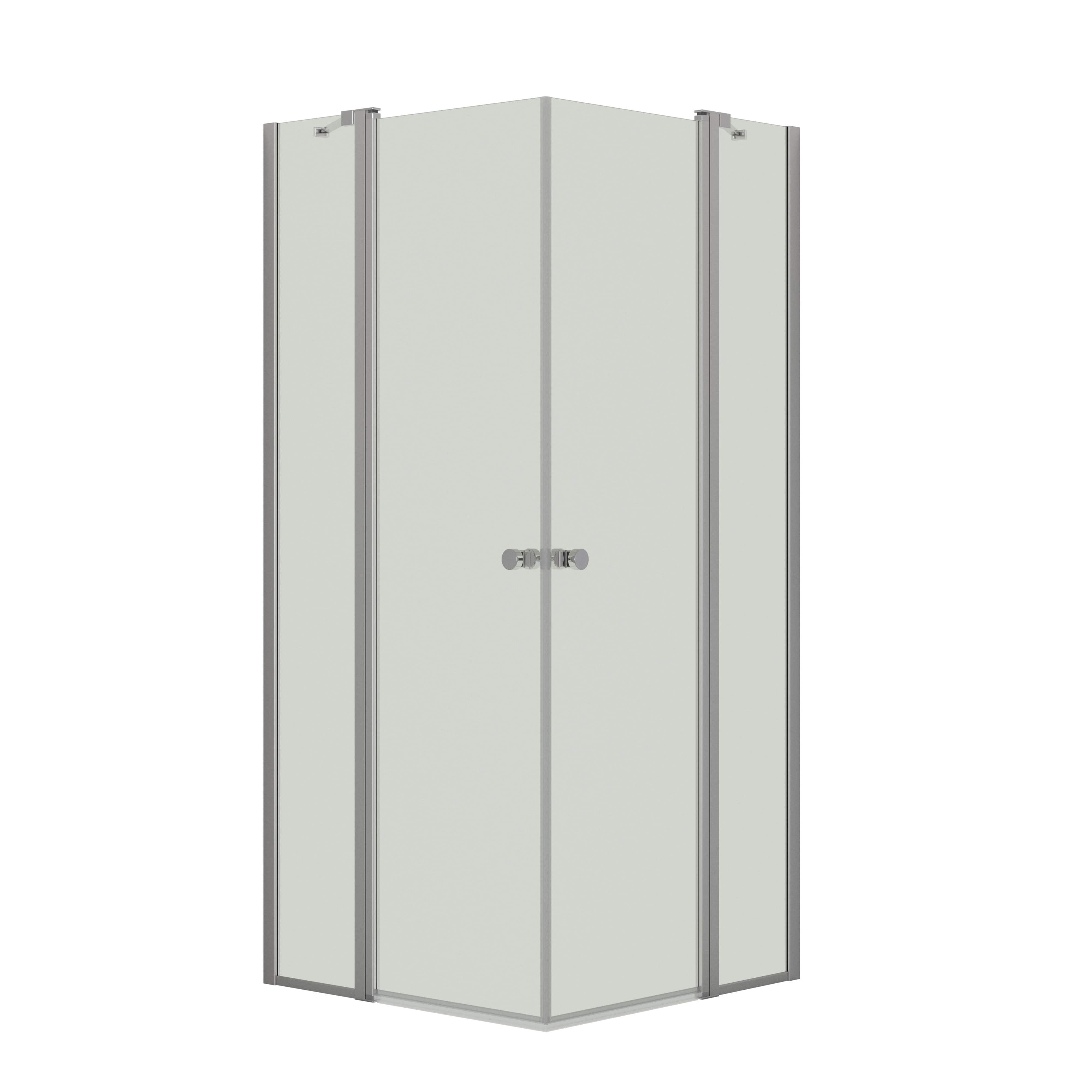 Dansani Match C+C Dusjhjørne Sidepanel Sateng / 90x90cm / Klart glass Dansani Dusjhjørne BUN-C9191-01KL