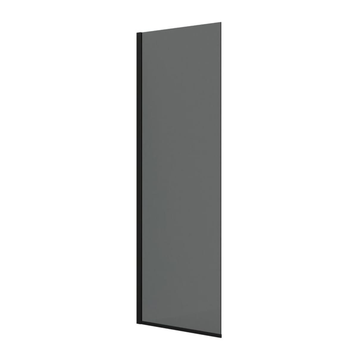 Dansani Match D Fastvegg B70-140xH197,5cm Svart matt / 80cm / Tonet glass Dansani Dusjvegg DA-D81-04