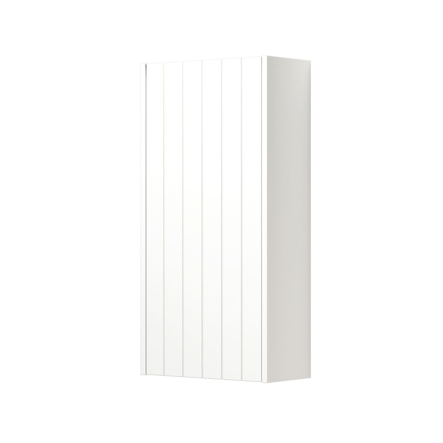 Dansani You Overskap 1 dør B40xH80xD19cm - Rillet Hvit matt / Venstre Dansani Sideskap bad DA-V49-4210