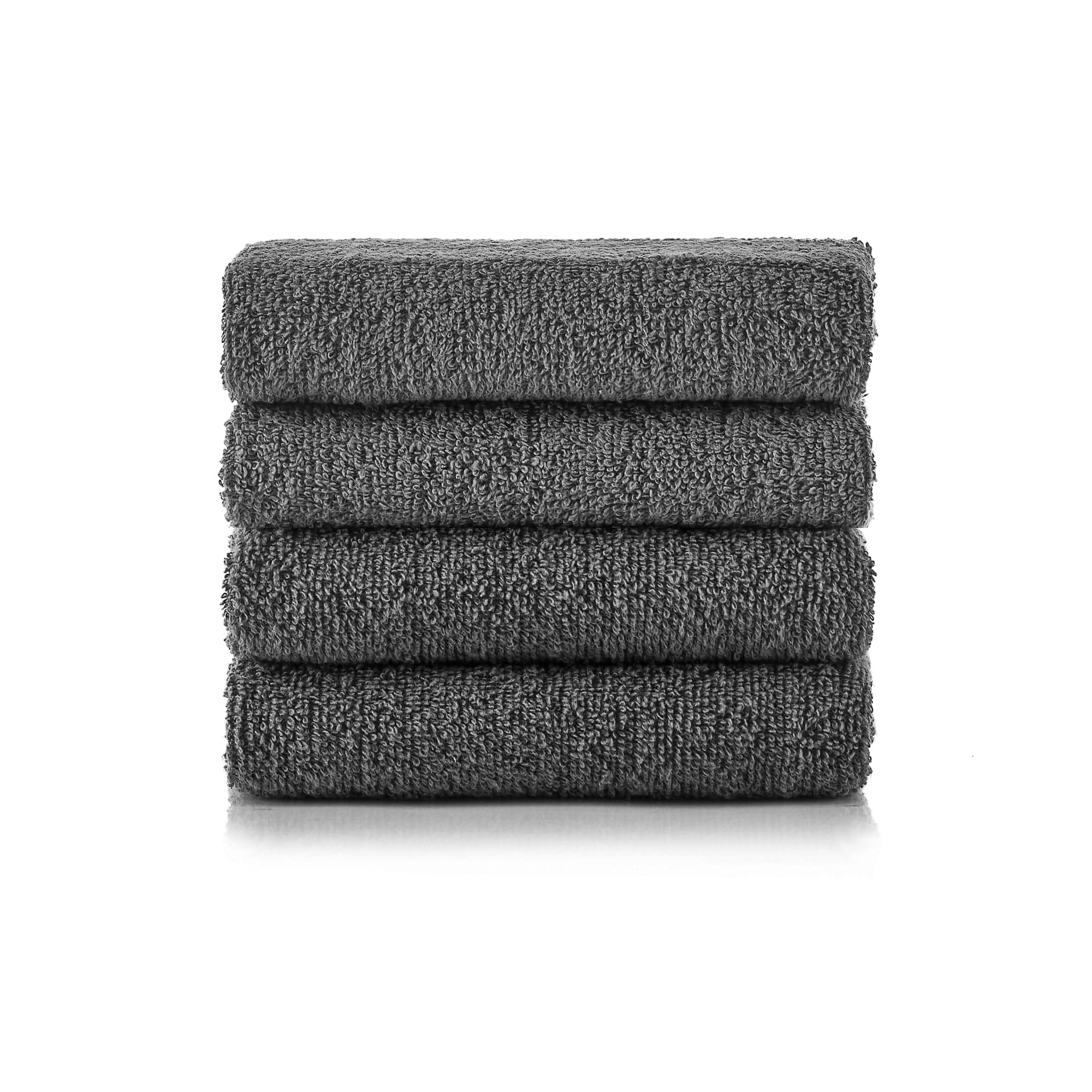 HeiHus FLUFFY håndkle M 50x100cm Mørk grå / 4-pakning (4M) HeiHus Håndhåndkle BUN-4TFYDGY050100