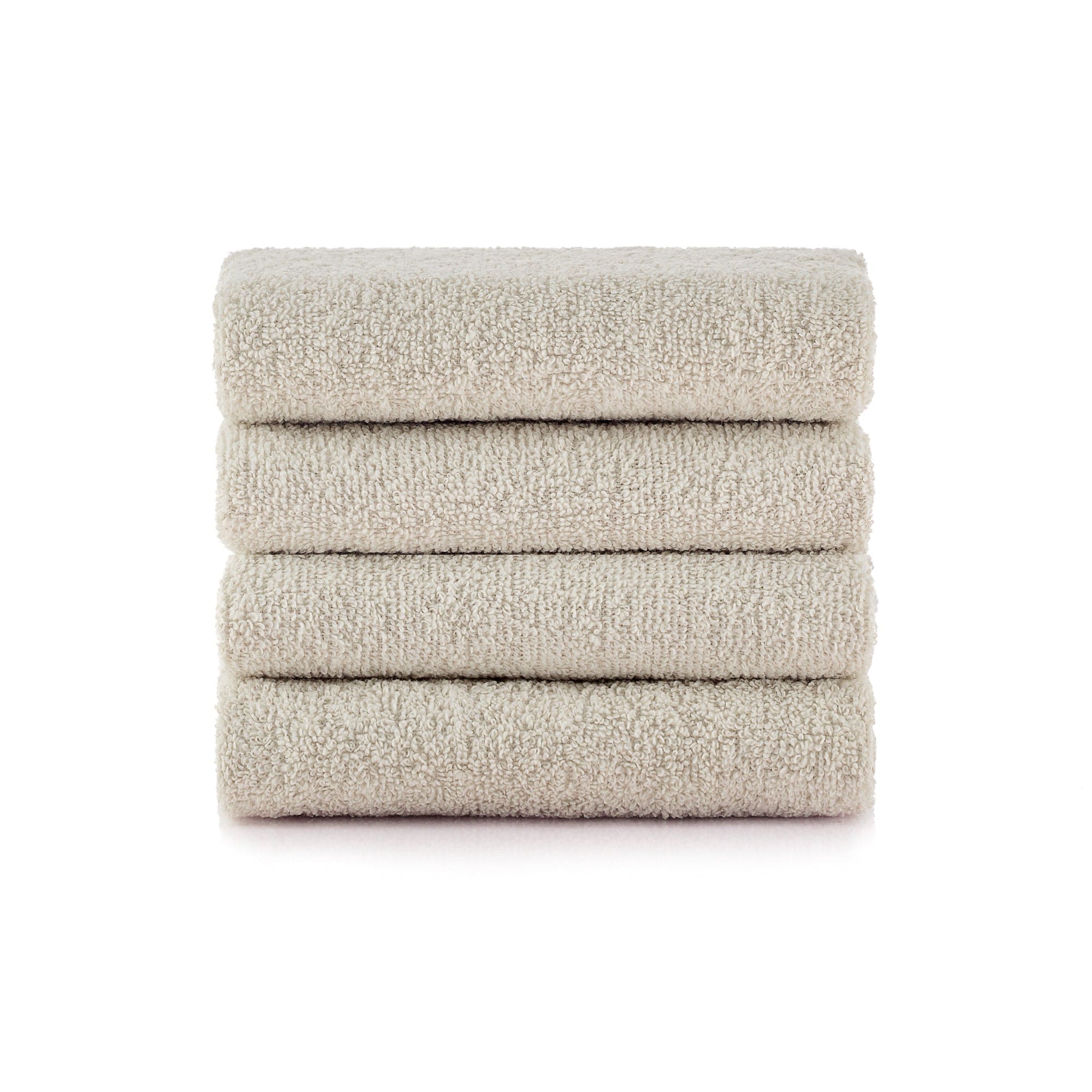 HeiHus FLUFFY håndkle M 50x100cm Varm beige / 4-pakning (4M) HeiHus Håndhåndkle BUN-4TFYBE050100