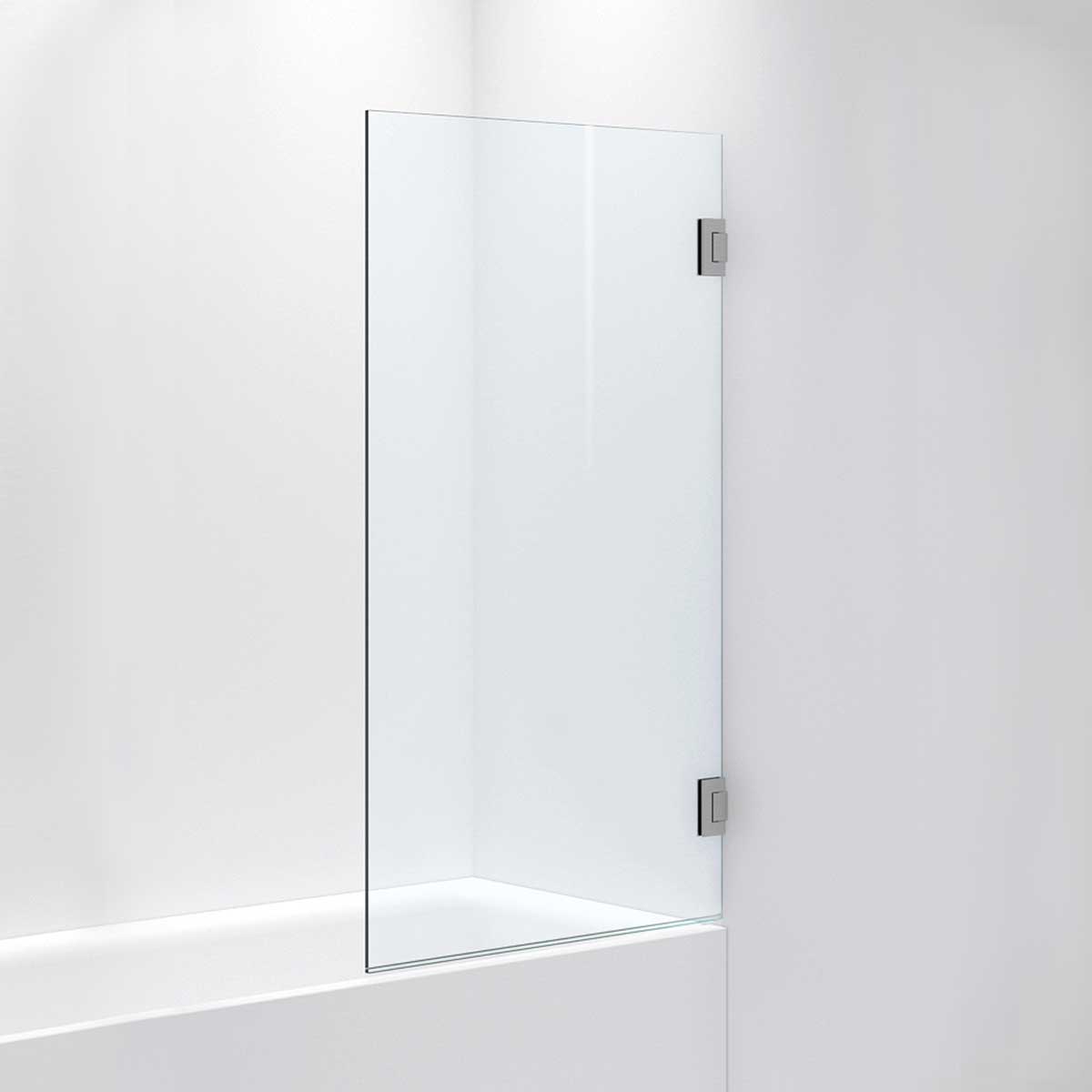 INR Badekarvegg ARC 17 Måltilpasset Brushed stainless / Måltilpasset / Klart glass INR Iconic Nordic Rooms Badekarvegg INR-11702400