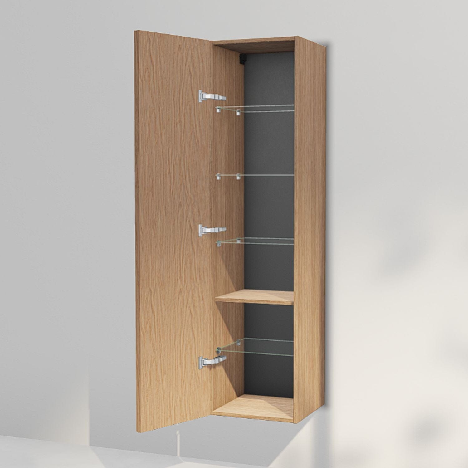 INR Carve 40/40 Høyskap Natural oak / 40cm / Venstre INR Iconic Nordic Rooms Høyskap bad INR-396334V