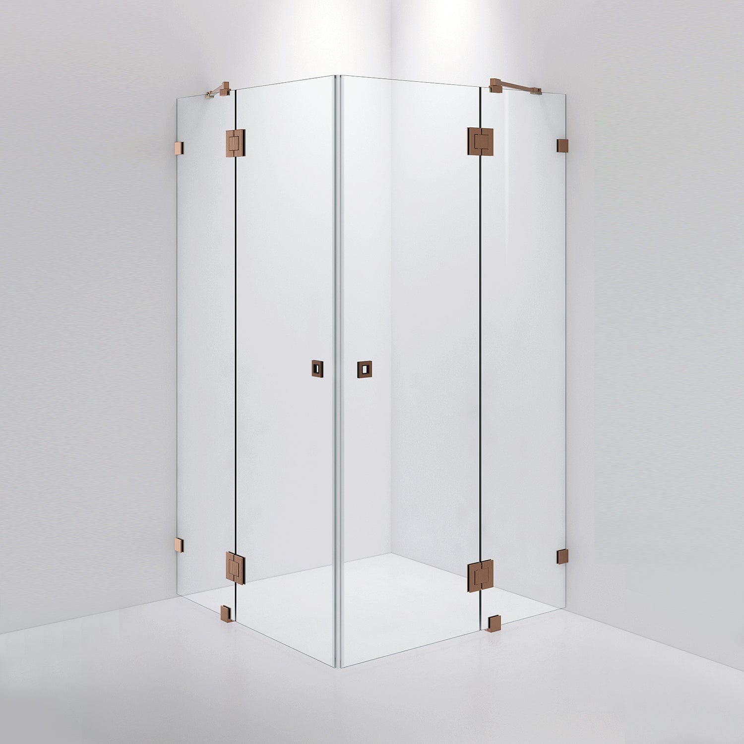 INR Dusjhjørne ARC 16 Måltilpasset Brushed bronze / Måltilpasset / Opal klart glass INR Iconic Nordic Rooms Dusjhjørne INR-11612600