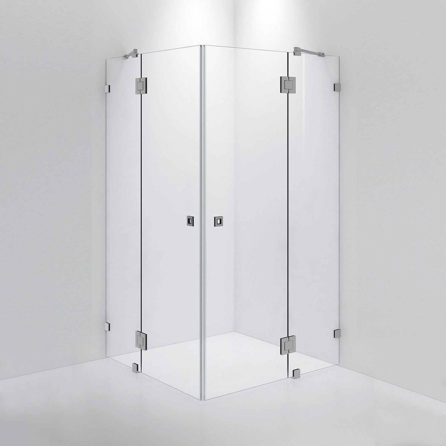INR Dusjhjørne ARC 16 Måltilpasset Brushed stainless / Måltilpasset / Opal klart glass INR Iconic Nordic Rooms Dusjhjørne INR-11612400