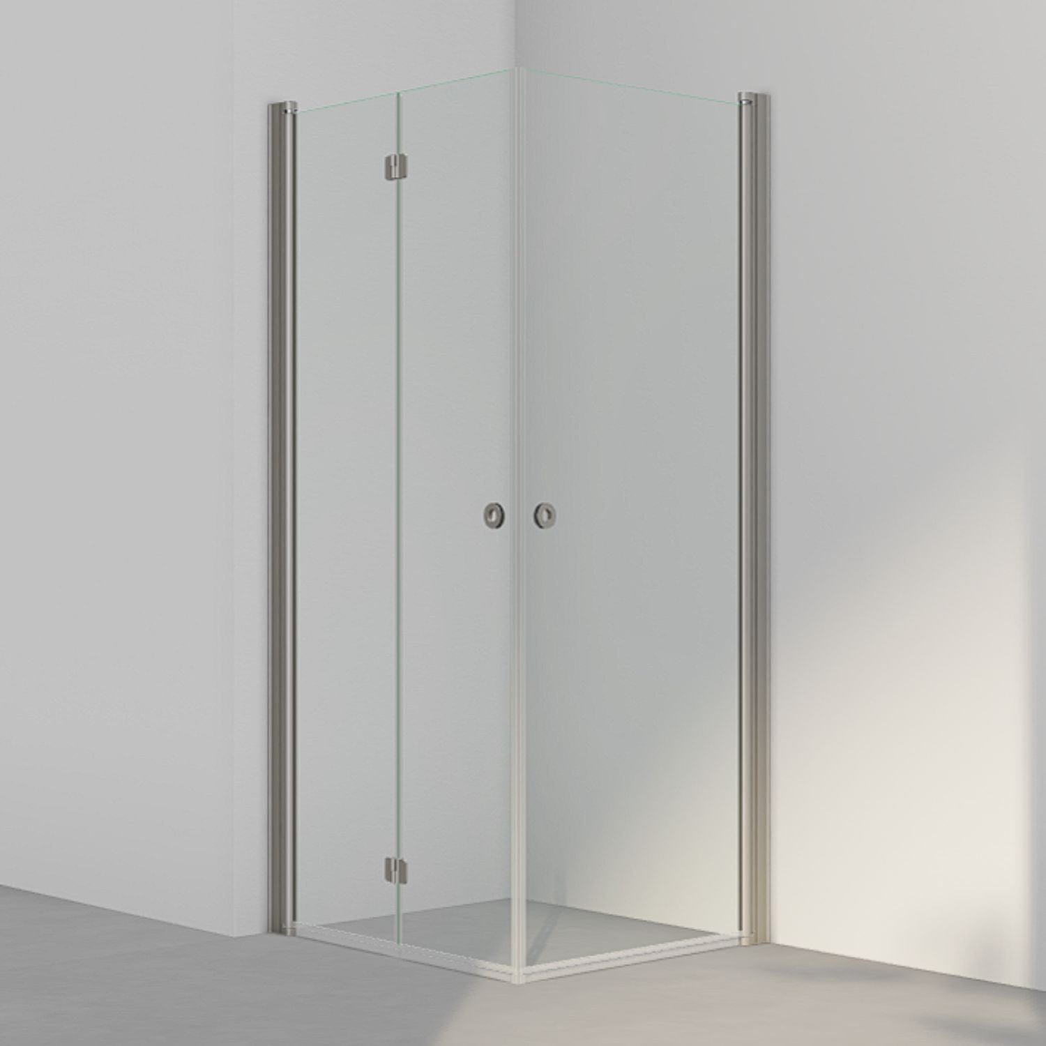 INR Dusjhjørne LINC 66 Flex Standardmål Stone / 80x90cm / Venstre hengslet INR Iconic Nordic Rooms Dusjhjørne INR-566102489