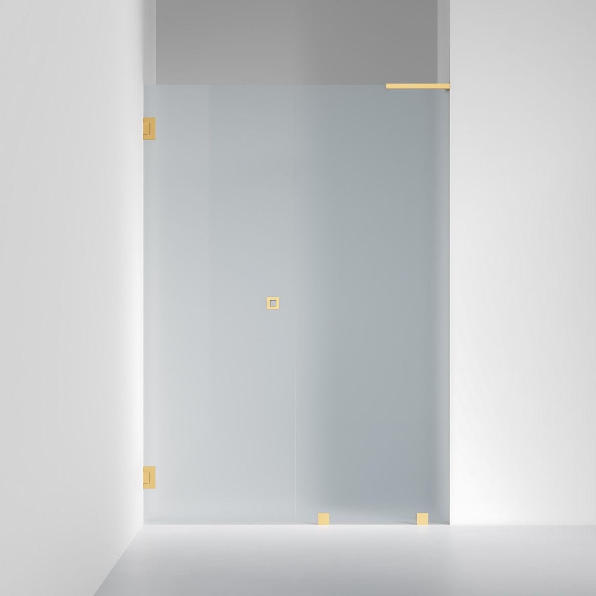 INR Dusjnisje ARC 4 Original Måltilpasset Frostet glass / Måltilpasset - venstre / Brushed brass INR Iconic Nordic Rooms Dusjnisje INR-104210800