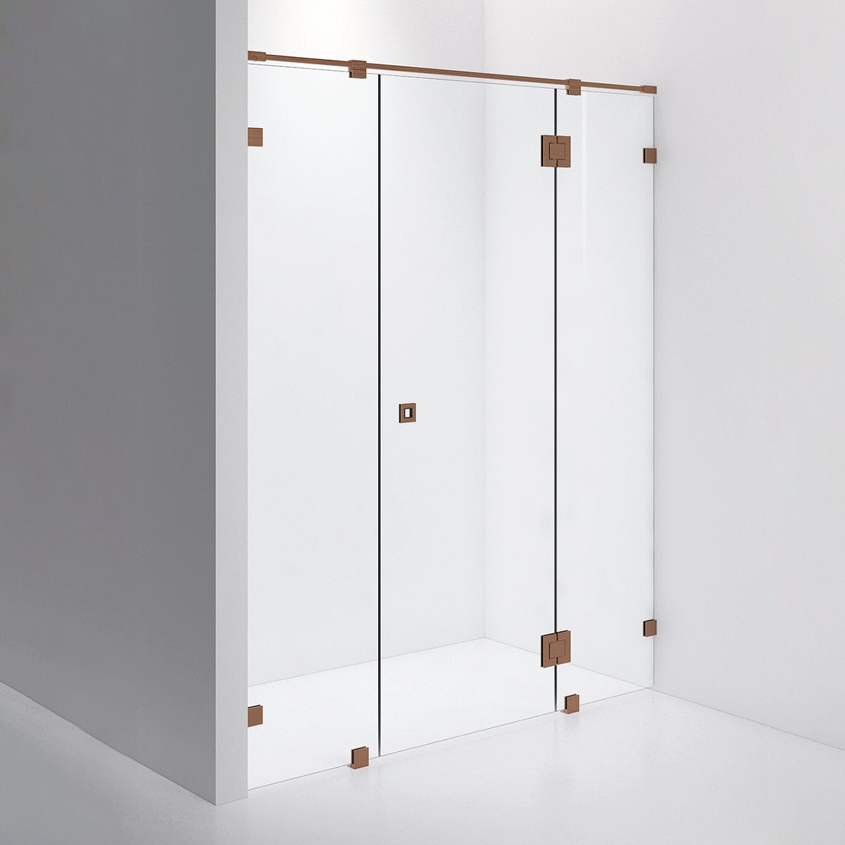 INR Dusjnisje ARC 7 Måltilpasset Brushed bronze / Måltilpasset / Opal klart glass INR Iconic Nordic Rooms Dusjnisje INR-10712600