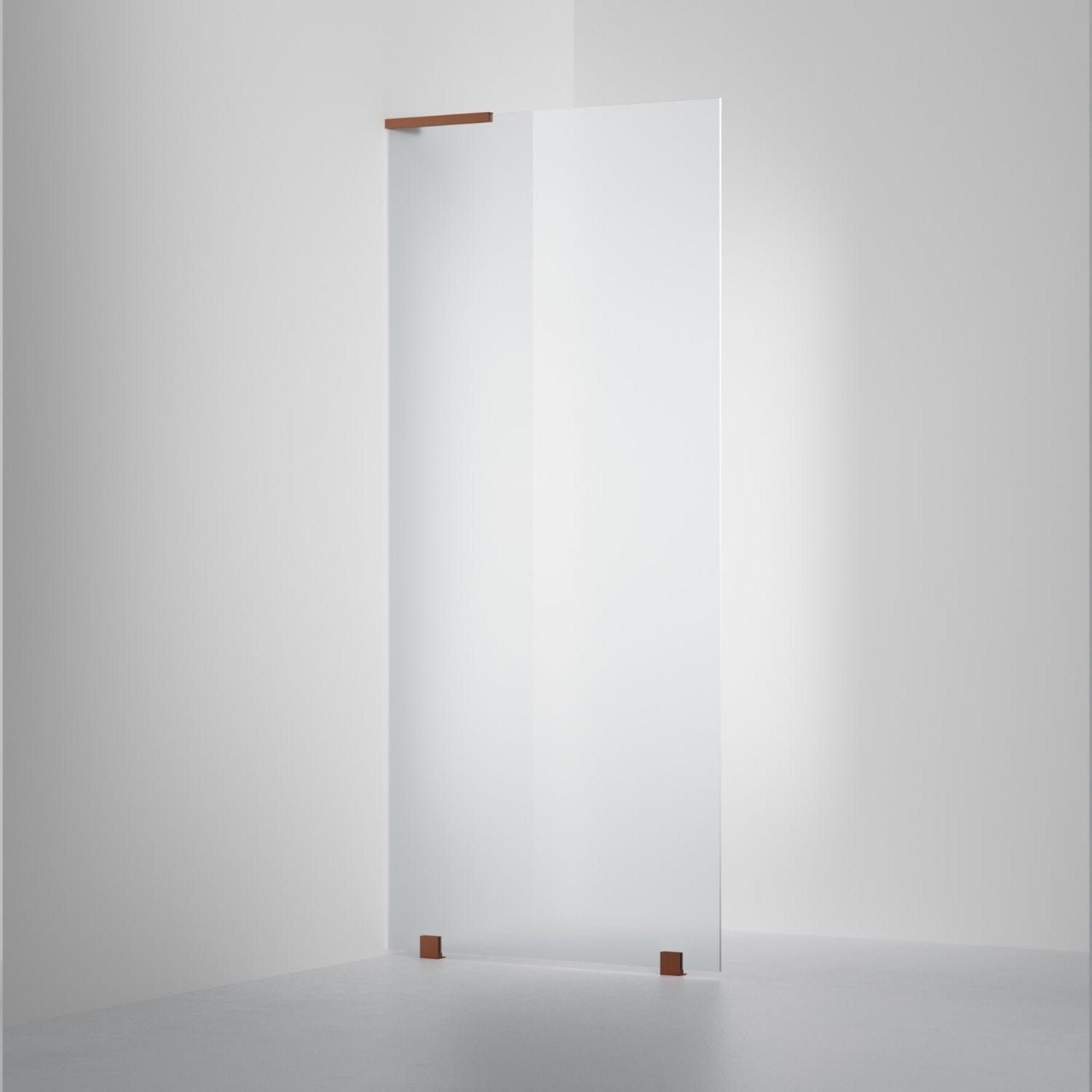 INR Dusjvegg ARC 20 Original Skjermvegg Måltilpasset Brushed bronze / Måltilpasset - venstre / Frost glass INR Iconic Nordic Rooms Dusjvegg INR-120410600