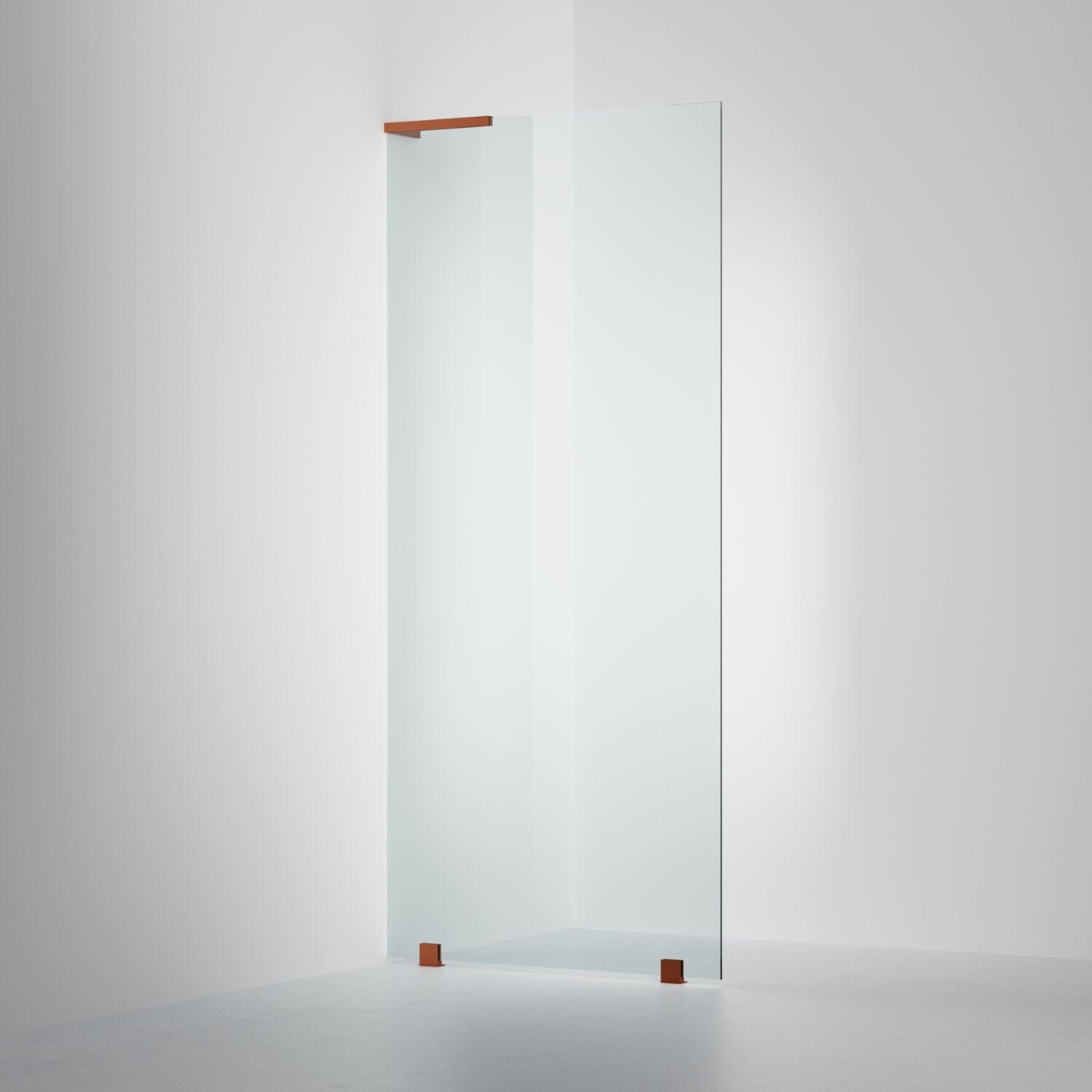 INR Dusjvegg ARC 20 Original Skjermvegg Standardmål Brushed bronze / 90cm - venstre / Klart glass INR Iconic Nordic Rooms Dusjvegg INR-120402690