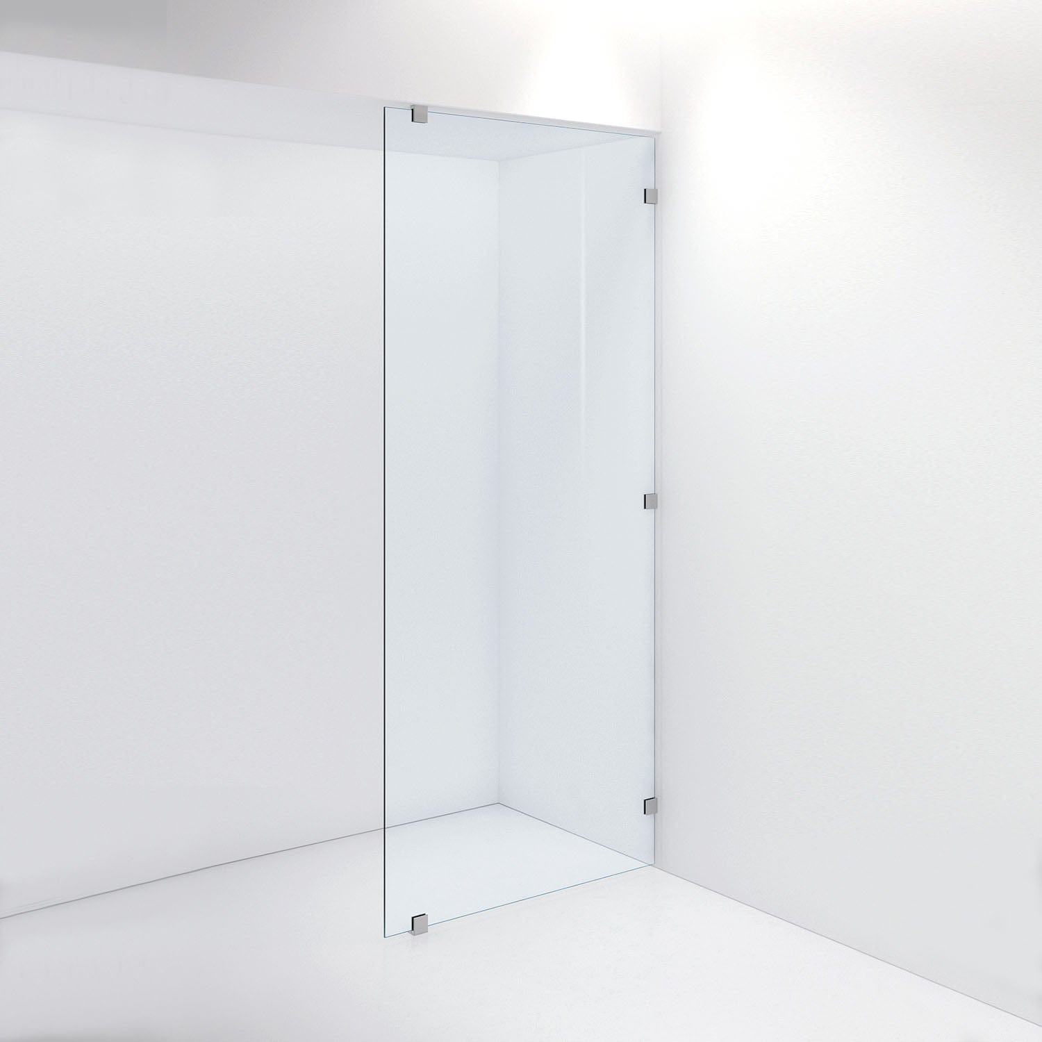 INR Dusjvegg ARC 20 Plus Måltilpasset Brushed stainless / Måltilpasset / Timeless klart glass INR Iconic Nordic Rooms Dusjvegg INR-120111400