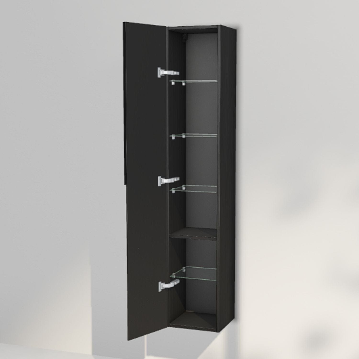 INR Grip 30/30 Høyskap Black oak / 30cm / Venstre INR Iconic Nordic Rooms Høyskap bad INR-395639V