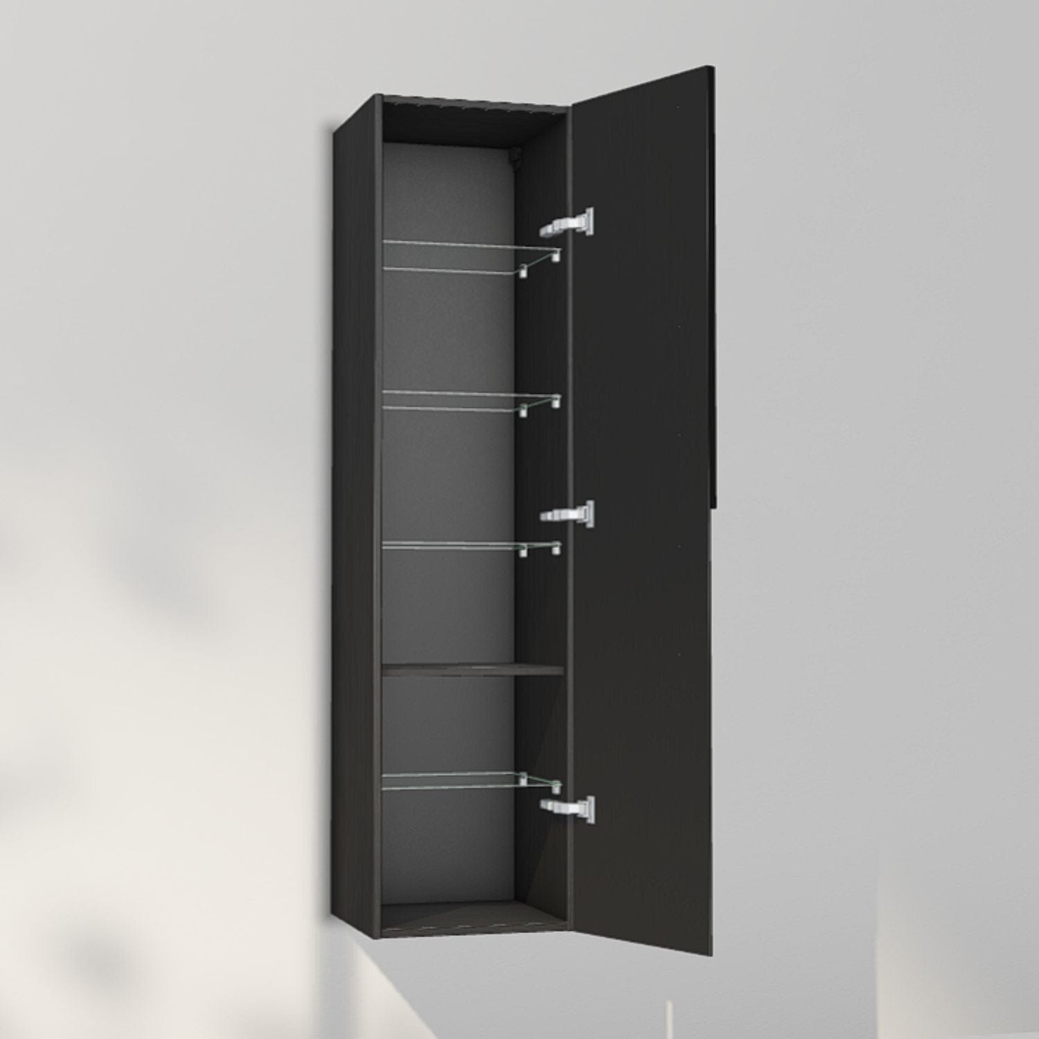 INR Grip 40/40 Høyskap Black oak / 40cm / Høyre INR Iconic Nordic Rooms Høyskap bad INR-395839H