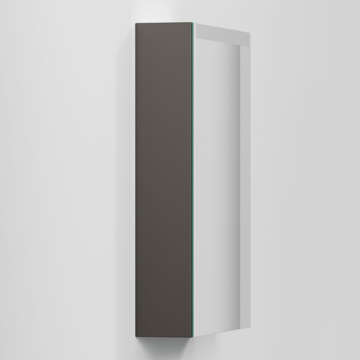 INR STAGE Plus Speilskap med Lysregulering B40-140xH72xD14cm Carbon grey / 50cm høyre INR Iconic Nordic Rooms Speilskap INR-369253H
