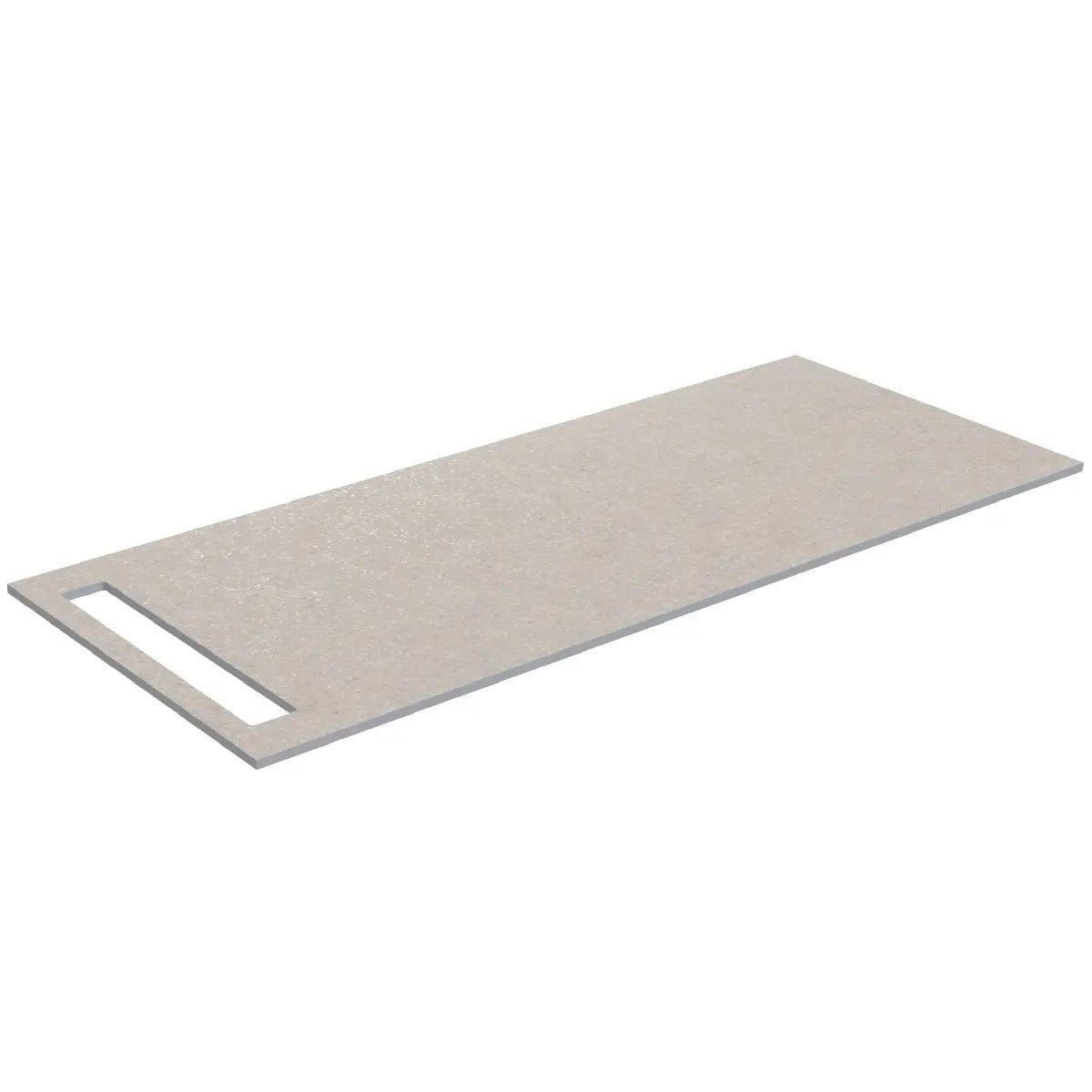 Korsbakken Benkeplate HPL med 1 håndkleholder Sand / 1 side / 110cm Korsbakken Benkeplate bad KO-513480110