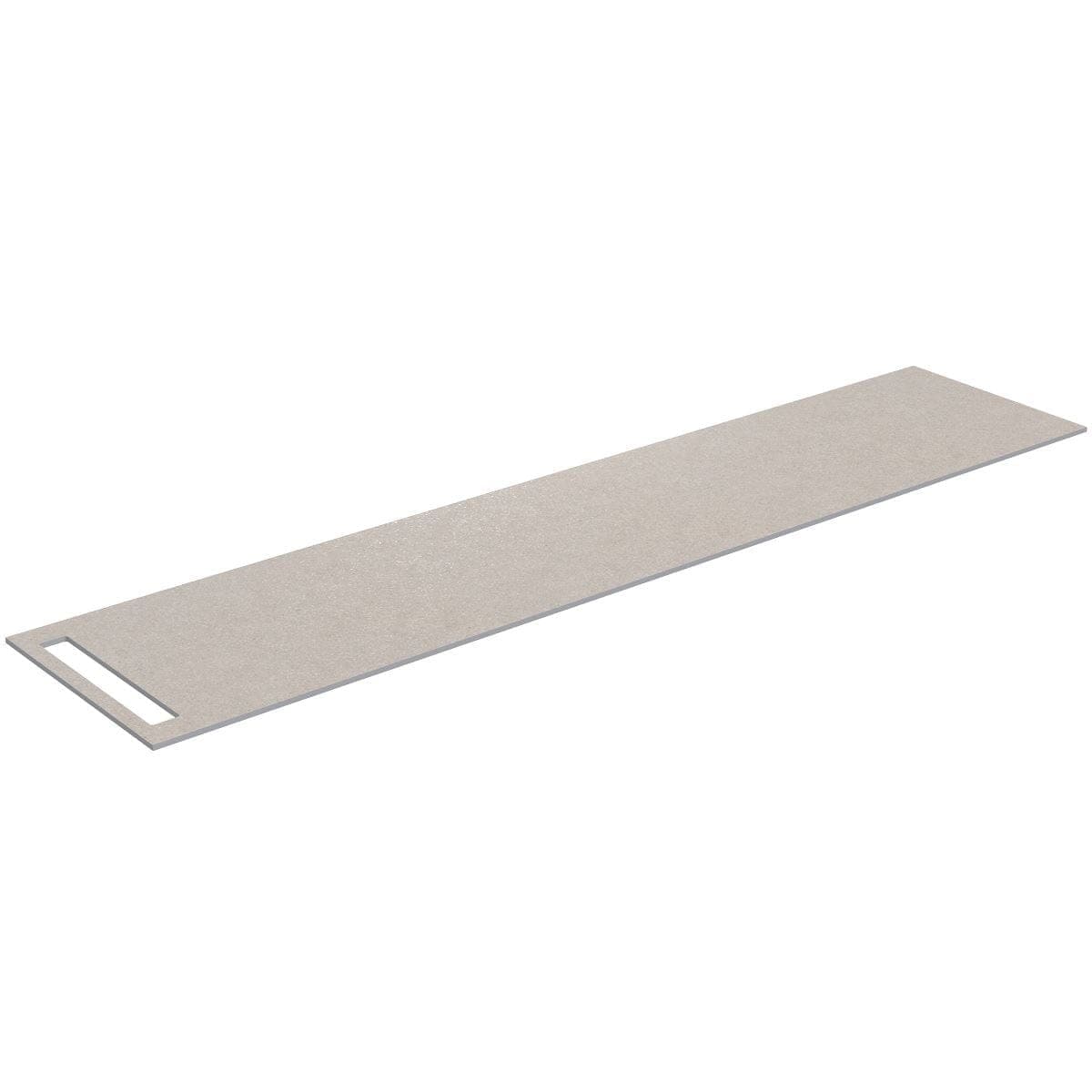Korsbakken Benkeplate HPL med 1 håndkleholder Sand / 1 side / 210cm Korsbakken Benkeplate bad KO-513480210