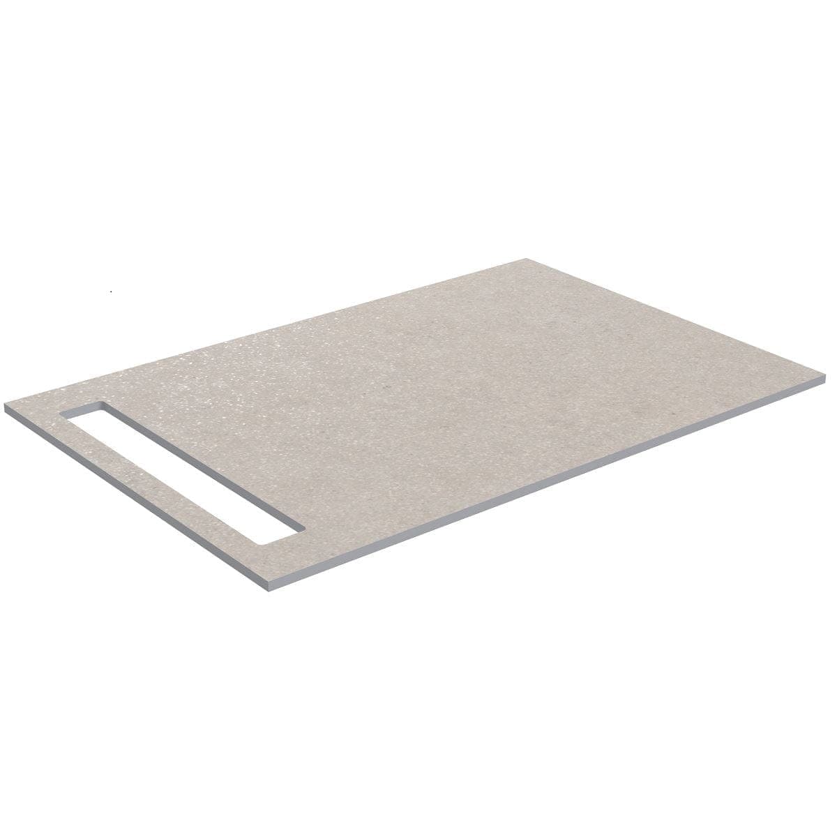 Korsbakken Benkeplate HPL med 1 håndkleholder Sand / 1 side / 70cm Korsbakken Benkeplate bad KO-513480070