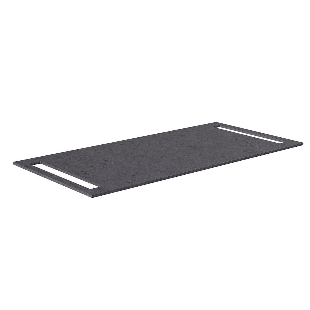 Korsbakken Benkeplate HPL med 2 side håndkleholder Antrasitt / 2 sider / 100cm Korsbakken Benkeplate bad