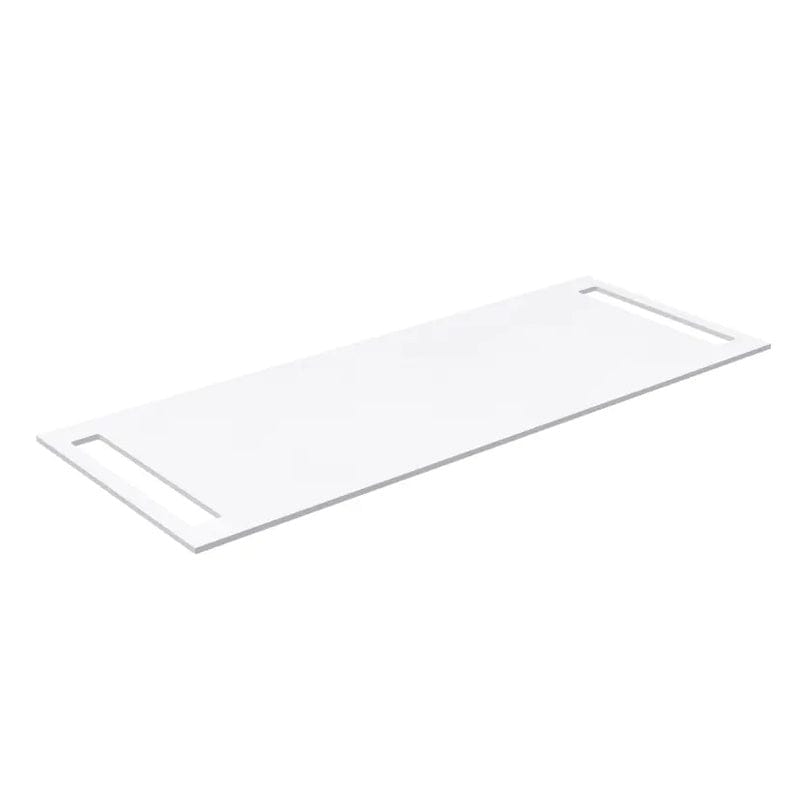 Korsbakken Benkeplate HPL med 2 side håndkleholder Hvit matt / 2 sider / 120cm Korsbakken Benkeplate bad KO-513502120